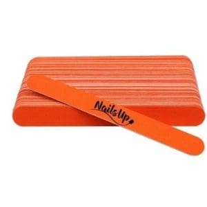 Pile unghii din Lemn, NailsUp,Granulatie fina, 50Buc/Set, Portocaliu