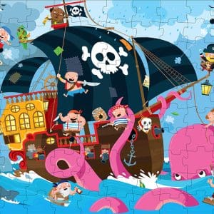 Pirați – Carte + puzzle uriaș