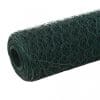 Plasă de sârmă găini, verde, 25 x 1,2 m, oțel cu înveliș PVC
