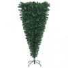 Pom de Crăciun artificial inversat, cu suport, verde, 210 cm