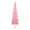 Pom de Crăciun artificial subțire, roz, 240 cm