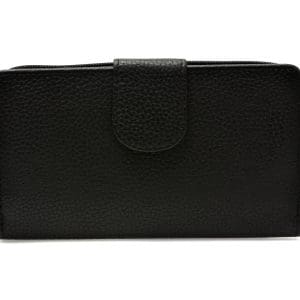Portofel negru, 6610, din piele naturala