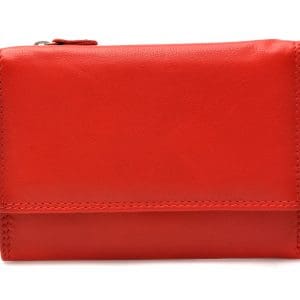 Portofel rosu, 561, din piele naturala