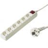 Prelungitor cu 6 prize 5m + switch ON/OFF Alb, PP6K-05