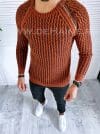 Pulover barbati gros slim fit maro T3711 99-1
