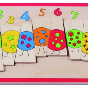 Puzzle din lemn – Omida cu numere