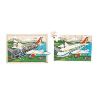 Puzzle în 2 straturi – Privește în interiorul avionului