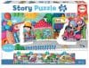 Puzzle panoramic cu 26 piese – La plimbare prin oraș