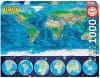 Puzzle fosforescent cu 1000 de piese – Harta lumii