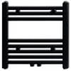Radiator port-prosop încălzire centrală baie, drept, negru, 480×480 mm