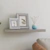 Raft de perete suspendat, gri beton, 60×23,5×3,8 cm, MDF