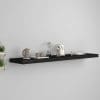 Raft de perete suspendat, negru, 120×23,5×3,8 cm, MDF
