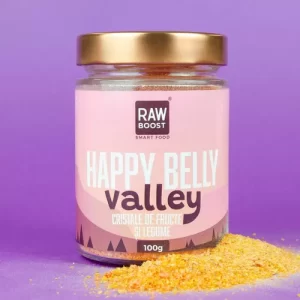 Happy Belly Valley – Cristale de Fructe și Legume – Digestie Ușoară, 100g | Rawboost