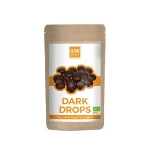 Dark Drops – Ciocolată Neagră Ecologică Vegană, 90g | Rawboost