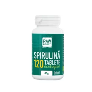Spirulină Tablete Ecologice – Flacon – Antioxidant, Imunizant, Antiinflamator | Rawboost