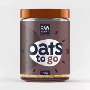 Oats To Go – Dark Chocolate – Mix cu Fulgi de Ovăz și Ciocolată Neagră, 110g | Rawboost