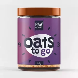 Oats To Go – High Protein – Mix cu Fulgi de Ovăz, Fără Gluten, cu Proteină Vegetală, 110g | Rawboost