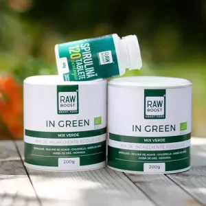 Pachet DETOXIFIANT – 2x In Green mix de verdețuri + CADOU Spirulină 120 tablete ecologice | Rawboost