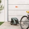 Remorcă de bicicletă pentru câini, gri, textil oxford&fier