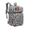 Rucsac militar, 45L, 600D polyester, steag tricolor, albastru deschis camuflaj