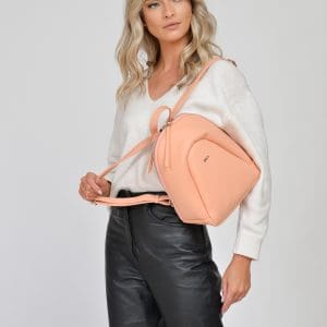 Rucsac EPICA portocaliu, EC876, din piele ecologica