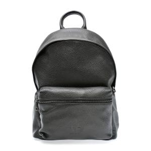 Rucsac MARIO FERRETTI negru, BB72, din piele naturala