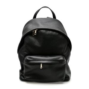 Rucsac MARIO FERRETTI negru, BB72, din piele naturala