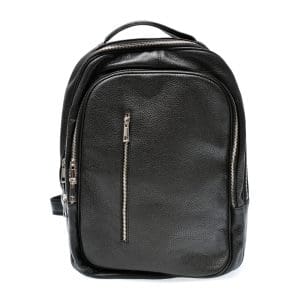 Rucsac MARIO FERRETTI negru, BB73, din piele naturala