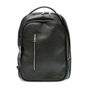 Rucsac MARIO FERRETTI negru, BB73, din piele naturala