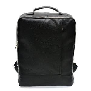 Rucsac MARIO FERRETTI negru, BB79, din piele naturala