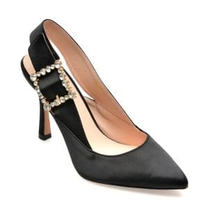 Saboti EPICA negri, F855A35, din material textil