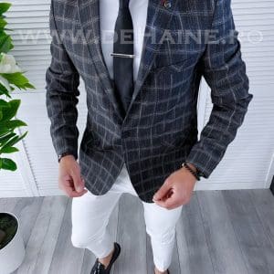 Sacou barbati in carouri slim fit B4243 87-3 E
