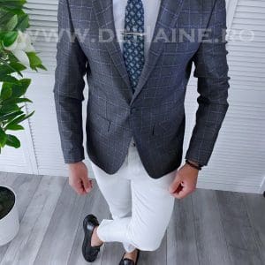 Sacou barbati in carouri slim fit B4241 79-5 E