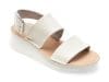 Sandale CLARKS albe, VELHILL STRAP 13-N, din piele naturala