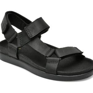 Sandale CLARKS negre, SUNDER RANGE 01-N, din piele naturala