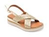 Sandale DIVAS aurii, 1330715, din piele naturala