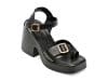 Sandale EPICA negre, 1763371, din piele naturala
