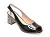 Sandale EPICA negre, K320013, din piele naturala lacuita