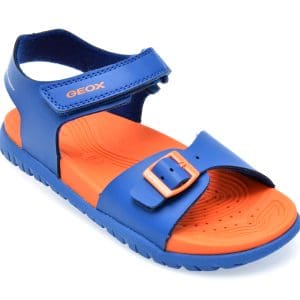 Sandale GEOX albastre, J35HMA, din piele ecologica