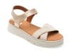 Sandale GEOX albe, D35SCA, din piele ecologica