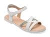 Sandale GEOX albe, J5235D, din piele ecologica