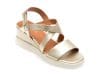 Sandale GEOX aurii, D35G0D, din piele naturala