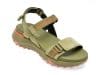 Sandale GEOX kaki, D35TBB, din piele intoarsa