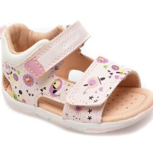 Sandale GEOX roz, B150YD, din piele ecologica