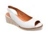Sandale GRYXX albe, 22902, din piele naturala