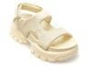 Sandale GRYXX albe, D6796, din piele ecologica