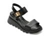 Sandale GRYXX negre, 10401, din piele naturala
