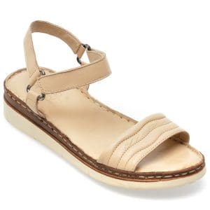 Sandale PASS COLLECTION bej, 808, din piele naturala