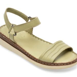 Sandale PASS COLLECTION verzi, 808, din piele naturala