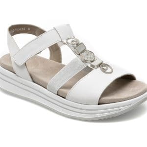 Sandale REMONTE albe, R2962, din piele naturala